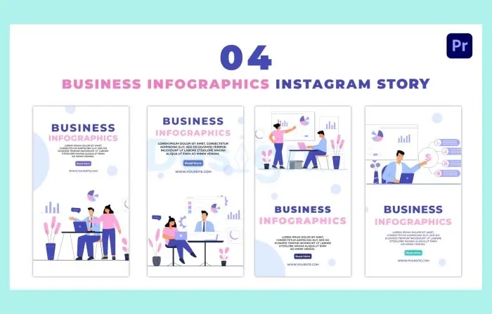 Animated Business Infographics 2D Instagram Story